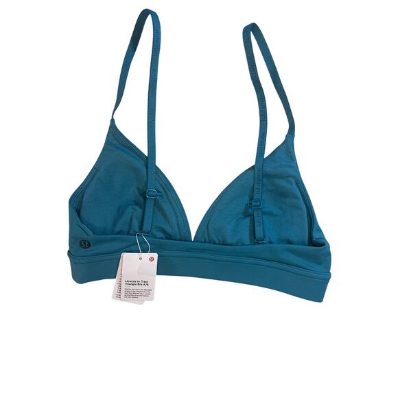 Lululemon License to Train Triangle Bra A/B Marlin Blue 6 Athletic Sports Yoga - Picture 2 of 8